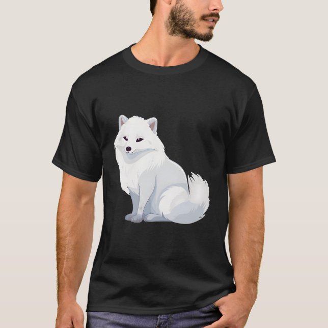 Arktiska rävdjur (arktiska rävdjur) Cute Artic Fox T Shirt (Framsida)