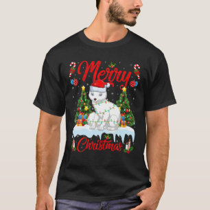 Arktiska rävsaxen Älskare Julafton Lighting Santa T Shirt