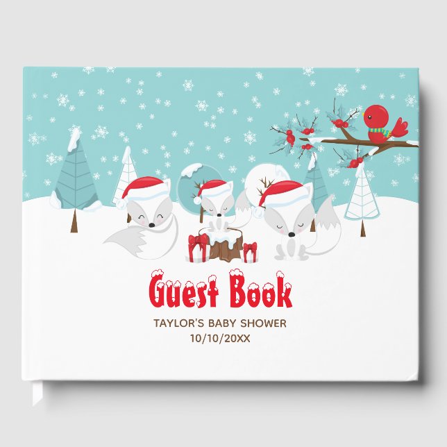 Arktiska rävskogar, babyskor gästböcker (Framsida)