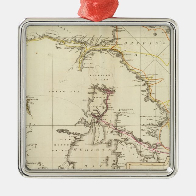 Arktiska regioner julgransprydnad metall (Framsidan)