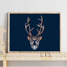 Arktiska renar | Skriv ut renvinter-vägg Poster