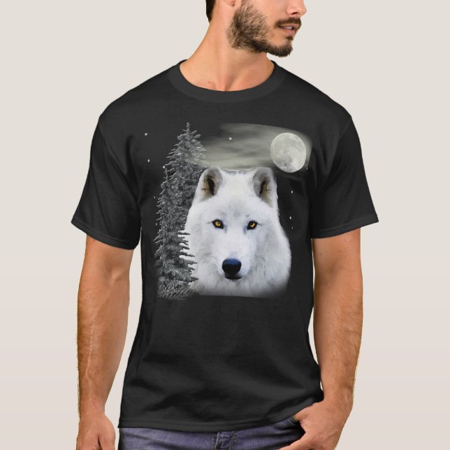 Arktiska snö varg t-shirt (Framsida)