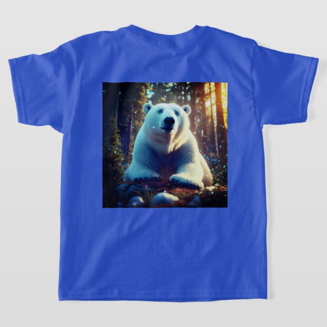 Arktiska utforskaren: T-skeva med Polar Bear T Shirt (Laydown baksida )