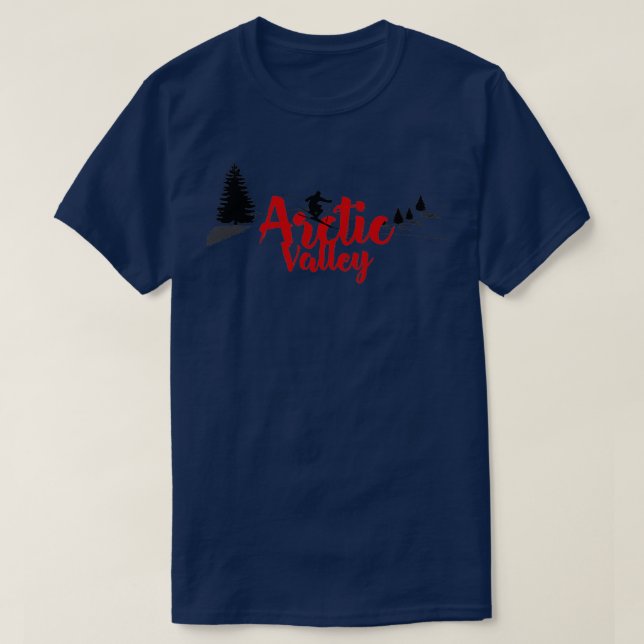 Arktiska Valley Ski Long T Shirt (Design framsida)