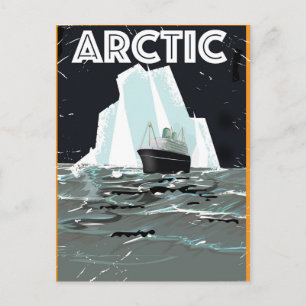 Arktiska Vintage resor poster Vykort