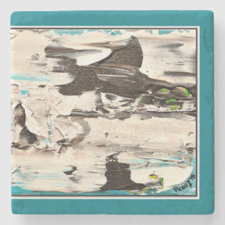 Arktisken rusar, blått- och vitkustfartyget underlägg sten