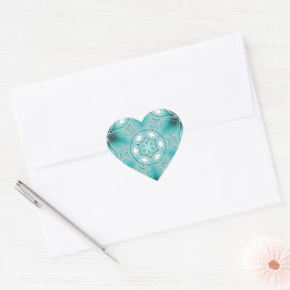 Arktiskt Kaleidoskop Hjärtformat Klistermärke