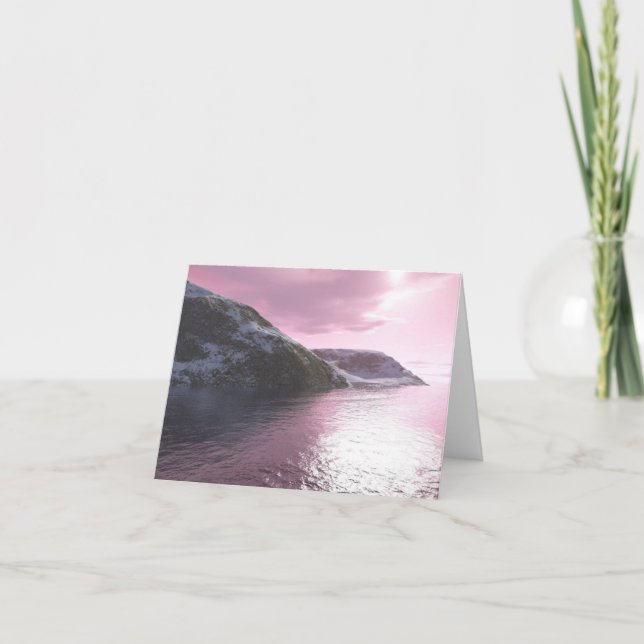 Arktiskt Rosa Sunrise Note-kort Kort (Framsida)
