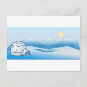 Arktiskt vykort för igloo