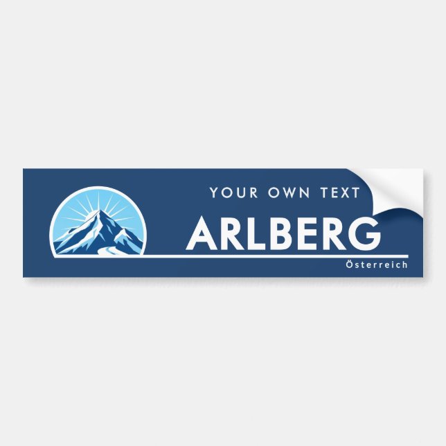 Arlberg Österrike Österrike bildäckslim Sticker Bildekal (Framsidan)