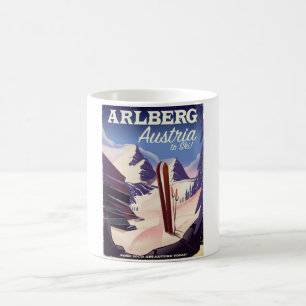 Arlberg Österrike skidar reser affischen Kaffemugg