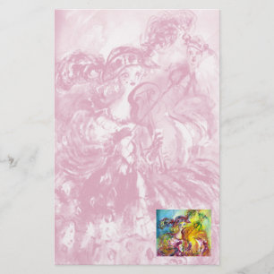 ARLECCHINA VIOLINIST / Venetian Carnival Natt Brevpapper