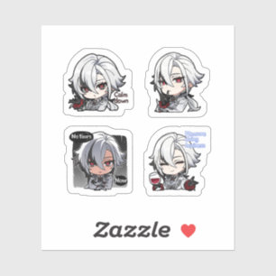 Arlecchino Genshin Impact 4-pack Stickerark Klistermärken