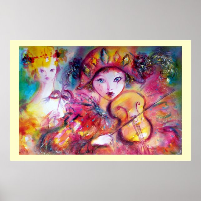 Arlecchino och Colombina, kolossal storlek Poster (Framsidan)