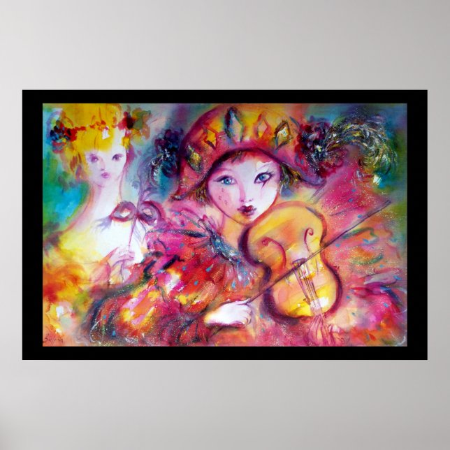 Arlecchino och Colombina, kolossal storlek Poster (Framsidan)