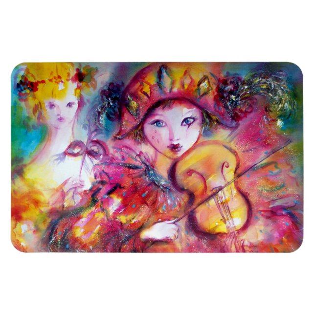 ARLECCHINO OCH COLOMBINA MAGNET (Horisontell)