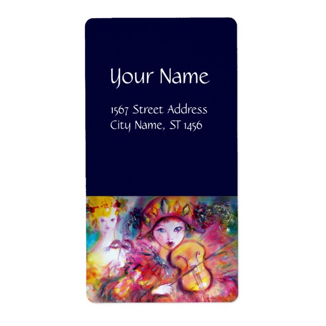 ARLECCHINO OCH COLOMBINA Red rosa lila gult Fraktsedel (Framsidan)