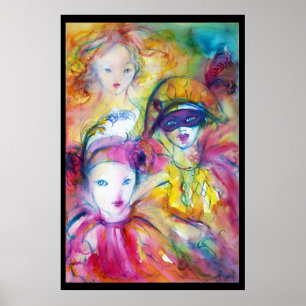 ARLECCHINO PIERO OCH COLOMBINA POSTER