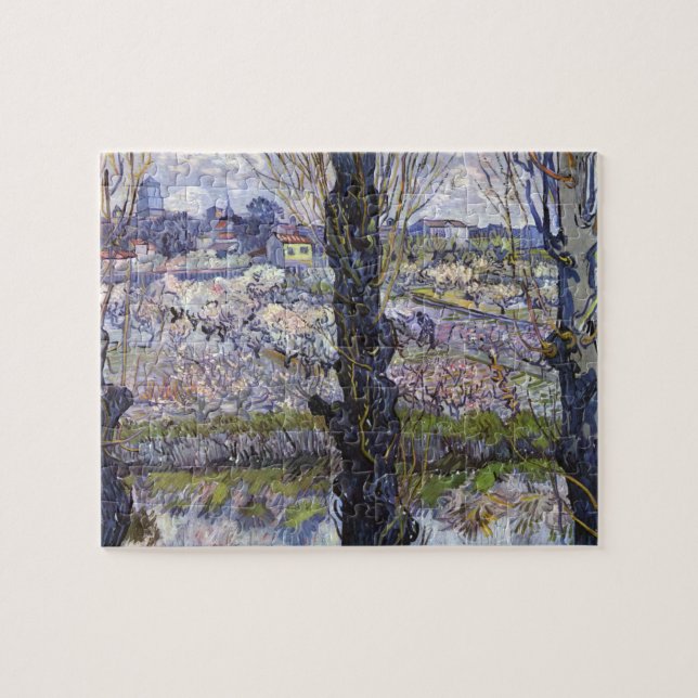 Arles, Blommar Orchards av van Gogh Pussel (Horisontell)