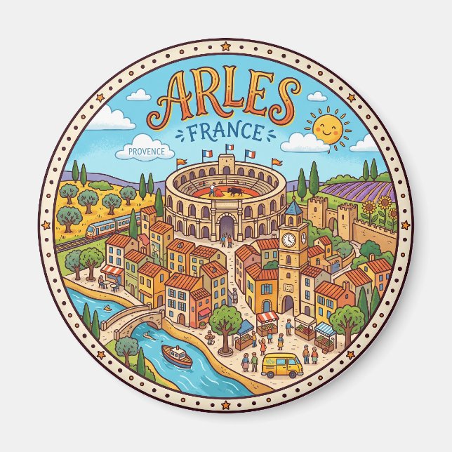 Arles Frankrike Magnet (Framsidan)
