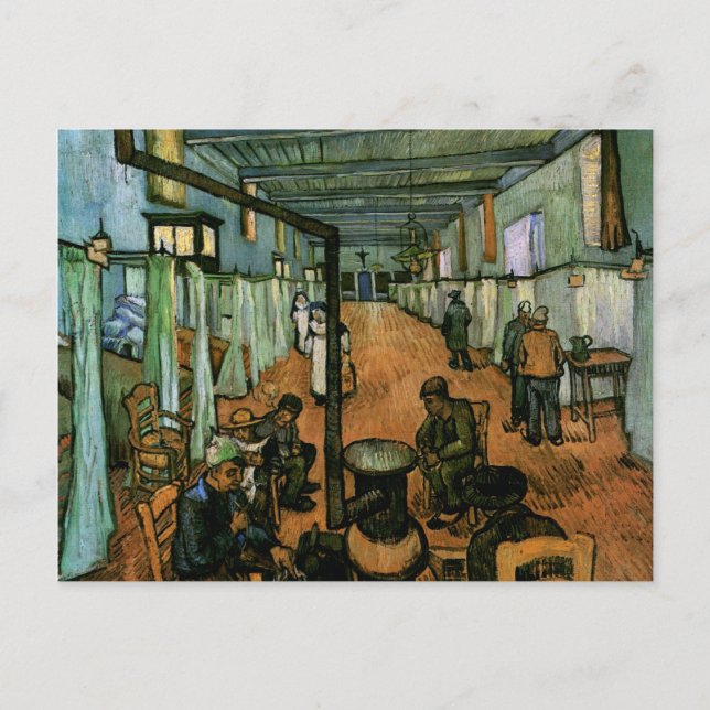 Arles Hospital Ward, Vincent van Gogh Vykort (Framsida)
