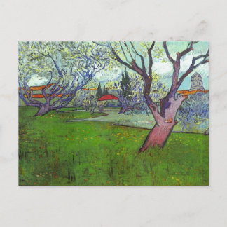 Arles med Träd i Blommar, Vincent van Gogh Vykort