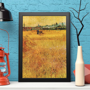 Arles: Utsikt från veteåkrar av Vincent van Gogh Poster