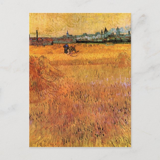 Arles View från Wheat Fält av van Gogh Vykort (Framsida)