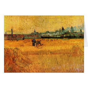 Arles: View from Wheat Fält av Vincent van Gogh Hälsningskort