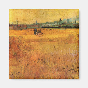 Arles: View from Wheat Fält av Vincent van Gogh Magnet