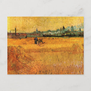Arles: View from Wheat Fält av Vincent van Gogh Vykort
