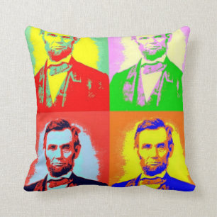 Ärlig Abe Lincoln popkonst kudder Kudde