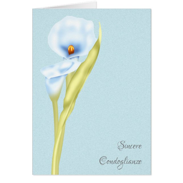 Ärlig Condoglianze italienare som påstås enkelt Hälsningskort (Framsidan)