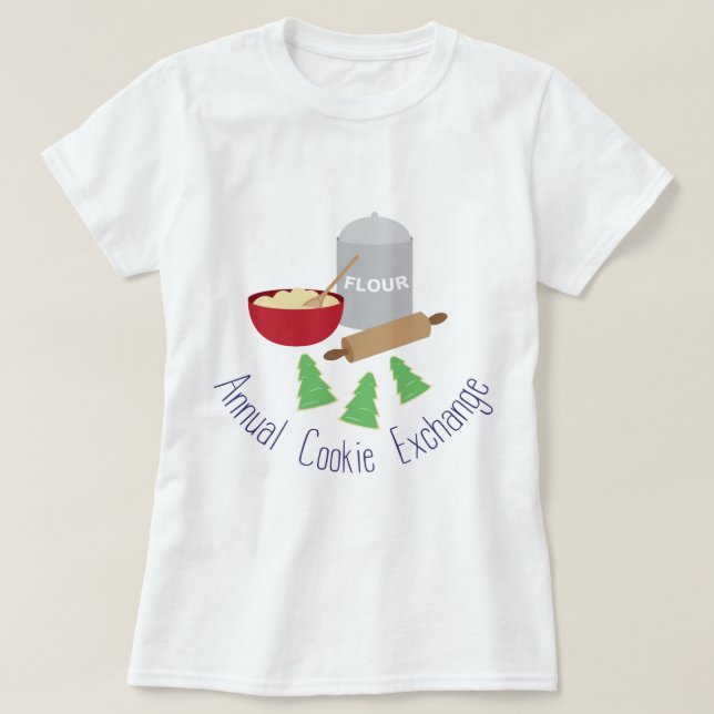 Årlig cookie-växling t shirt (Design framsida)