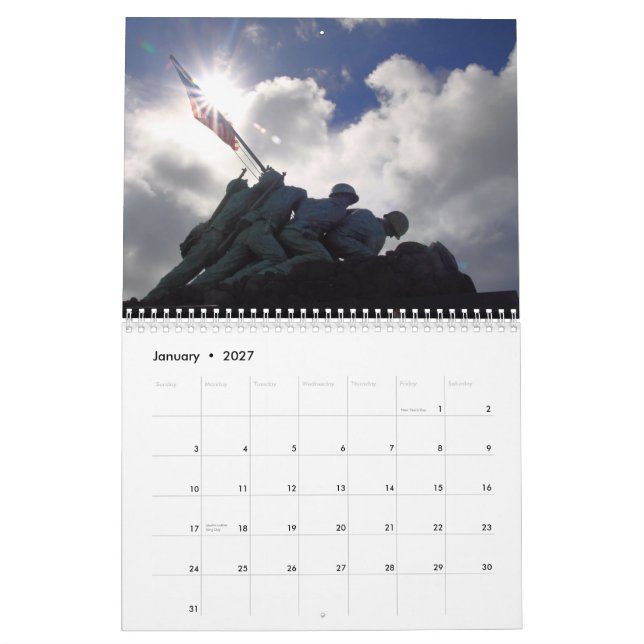 Årlig DJ PhotoUSA-kalender Kalender (Jan 2027)