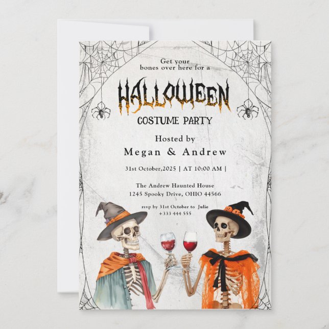 Årlig familje-Party Halloween Inbjudningar (Framsida)