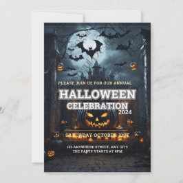 Årlig familjepumpkin Carving Party Halloween Invi Inbjudningar