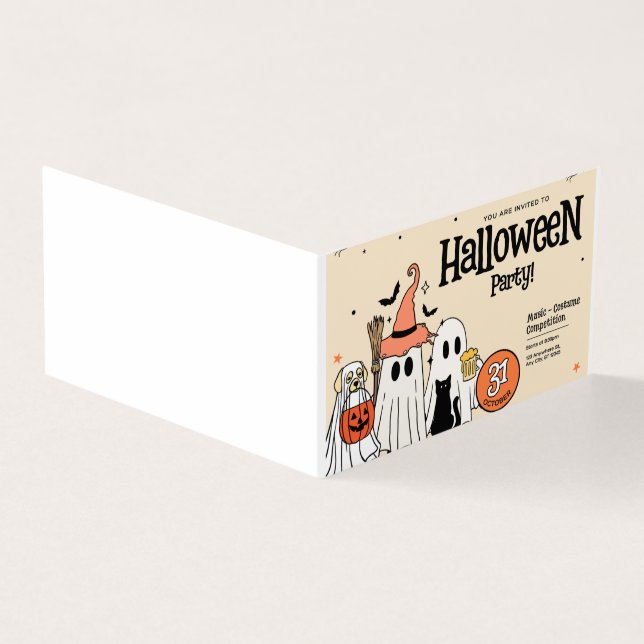 Årlig familjeskurvningsparty Halloween   Kort (Utsida)