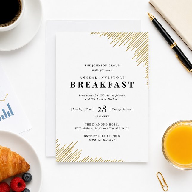 Årlig frukost för investerare inbjudningar (Skapare uppladdad)
