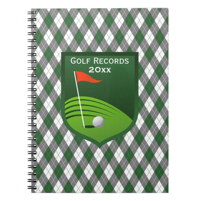 Årlig Golf antecknar anteckningsboken Anteckningsbok (Framsidan)
