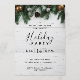 Årlig inbjudan till jul i Party Rustic Helgdag