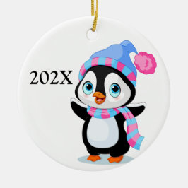 Årlig jul Penguin  Julgransprydnad Keramik