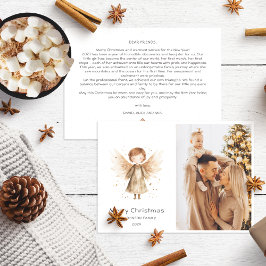Årlig julfamiljsgranskning Cute Boho BabyAngel Julkort