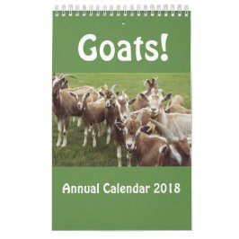 Årlig kalender 2018 för getter