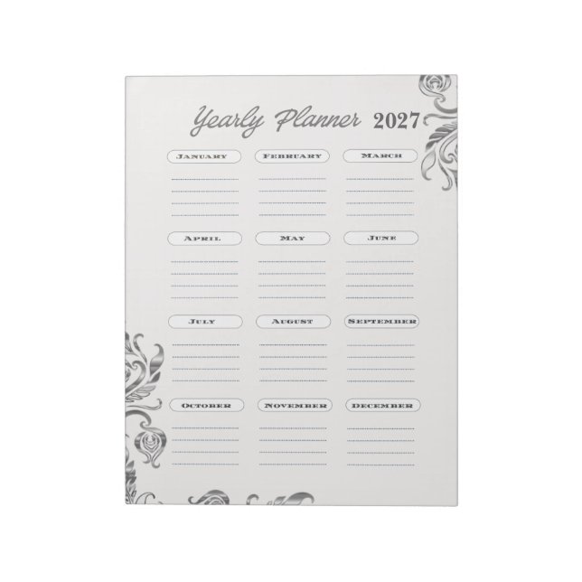 Årlig planerarkalender  anteckningsblock (Roterad)