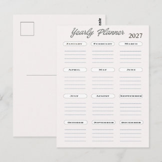 Årlig planerarkalender vykort