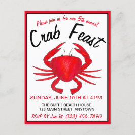 Årlig rödmaryland - hård Snäcka Inbjudan Vykort