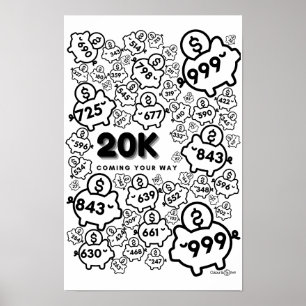 Årlig sparspårare - spara $20 000 på 52 veckor poster