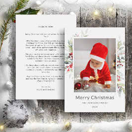 Årlig uppdatering av Red Berries jul Bouquet Julkort