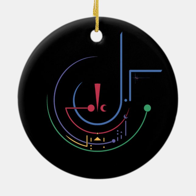 Årlig välsignelse (midnatt) julgransprydnad keramik (Baksidan)